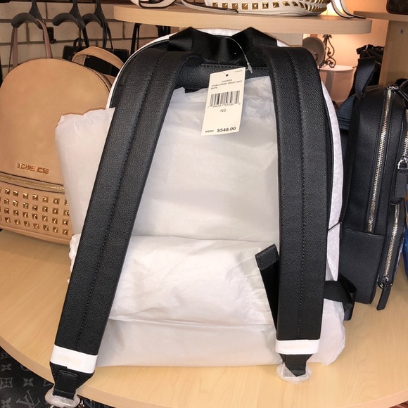 MICHAEL KORS COOPER BRIGHT WHITE BACKPACK NWT $548 MSRP - Picture 4 of 8